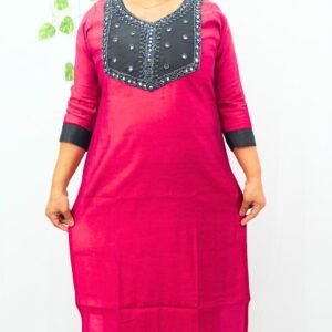 Elegant Silk Blend Handworked Co-ord Set-INK007