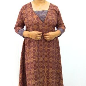 AJRAKH COTTON ALINE KURTI-INK1002