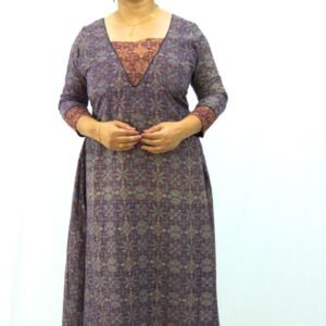 AJRAKH COTTON ALINE KURTI-INK1002