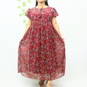 PRINTED GEORGETTE FROCK-ING010