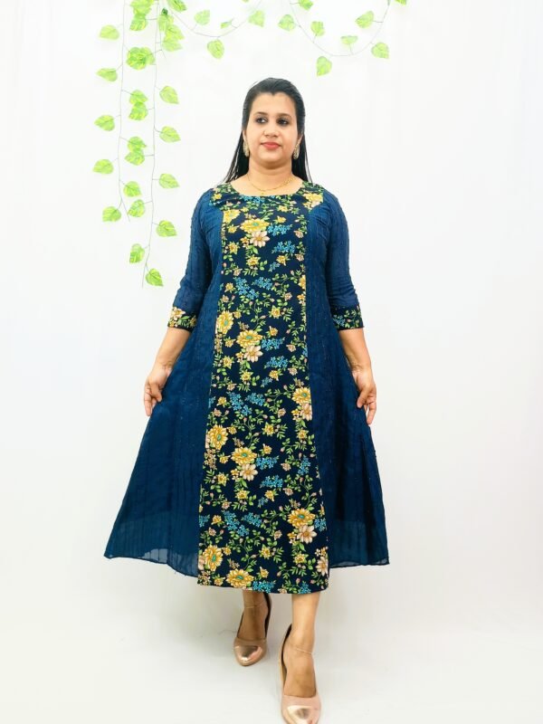 VICHITRA SILK PRINCESS CUT KURTI-INV3002