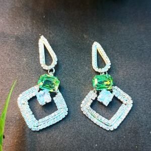 Beautiful White stone Earings-INA1565