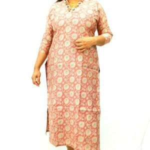 Trendy Slitted V neck kurti-IN2375