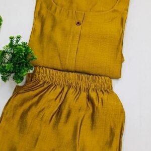 PLUS SIZE PLAIN CO ORD SET-IC8825