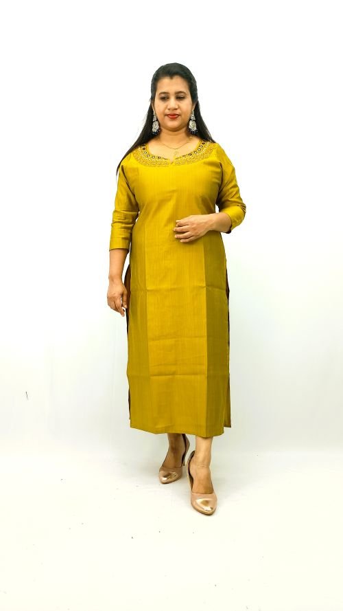 Partywear Slitted Kurti-2395 - Image 2